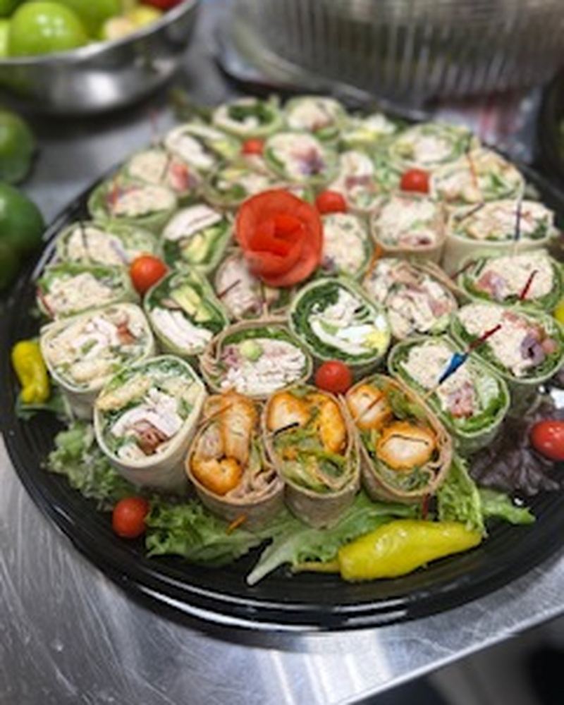 Pinwheel wrap platter