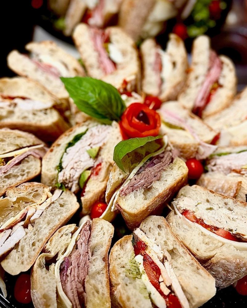 Assorted deli sandwich platter