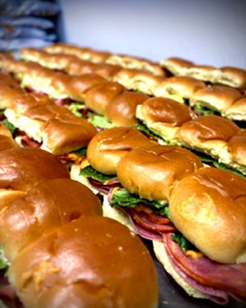Slider sandwiches on brioche buns